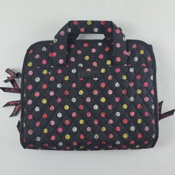 Vera Bradley Havana Hanging Organizer Travel Cosmetic Bag Polka Dots Zipper - Picture 1 of 12